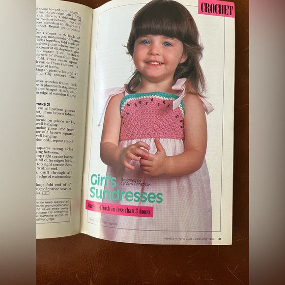 ANNIES PATTERN CLUB July 1998 Machine Knit Cross-Stitch Smocking Crochet Sewing - Picture 13 of 16